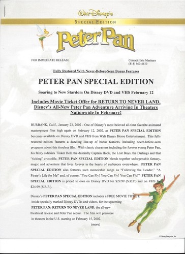 Disney buena vista peter pan - peter,