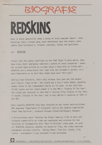 Redskins april 1986 - -,