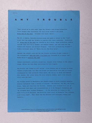 Any trouble press release - any,
