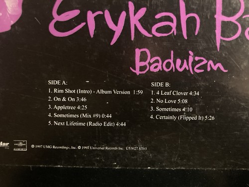 First pressing erykah badu - pressing,