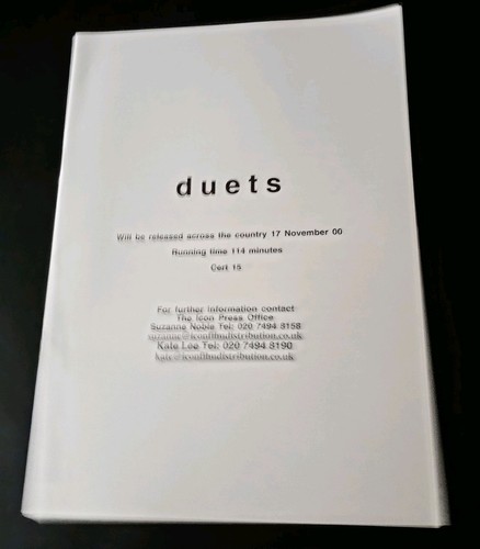 Duets cinema production notes - duets,
