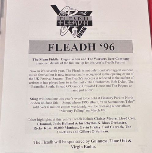 Fleadh 96 - fleadh, ‘96