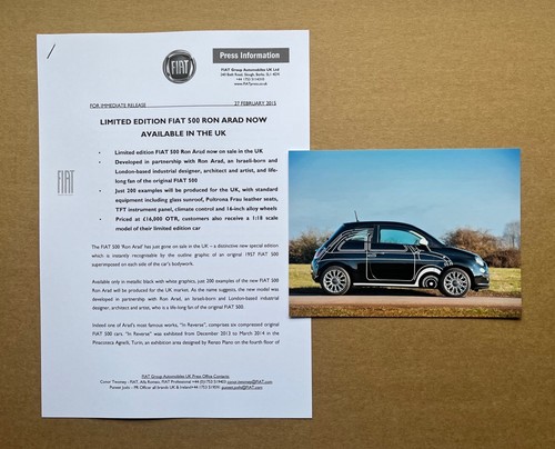 Fiat 500 ron arad limited - 500,