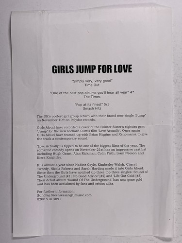 Girls aloud press release new - girls,